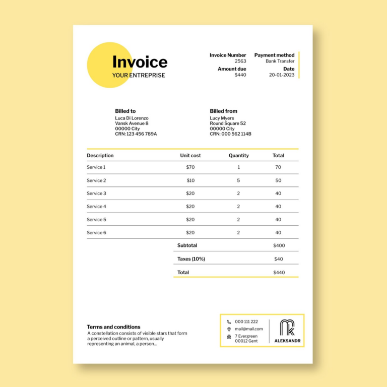 ใบแจ้งหนี้ (Invoice) / ใบวางบิล (Billing Note)