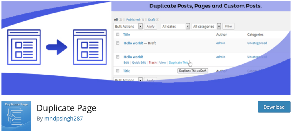 Duplicate Page