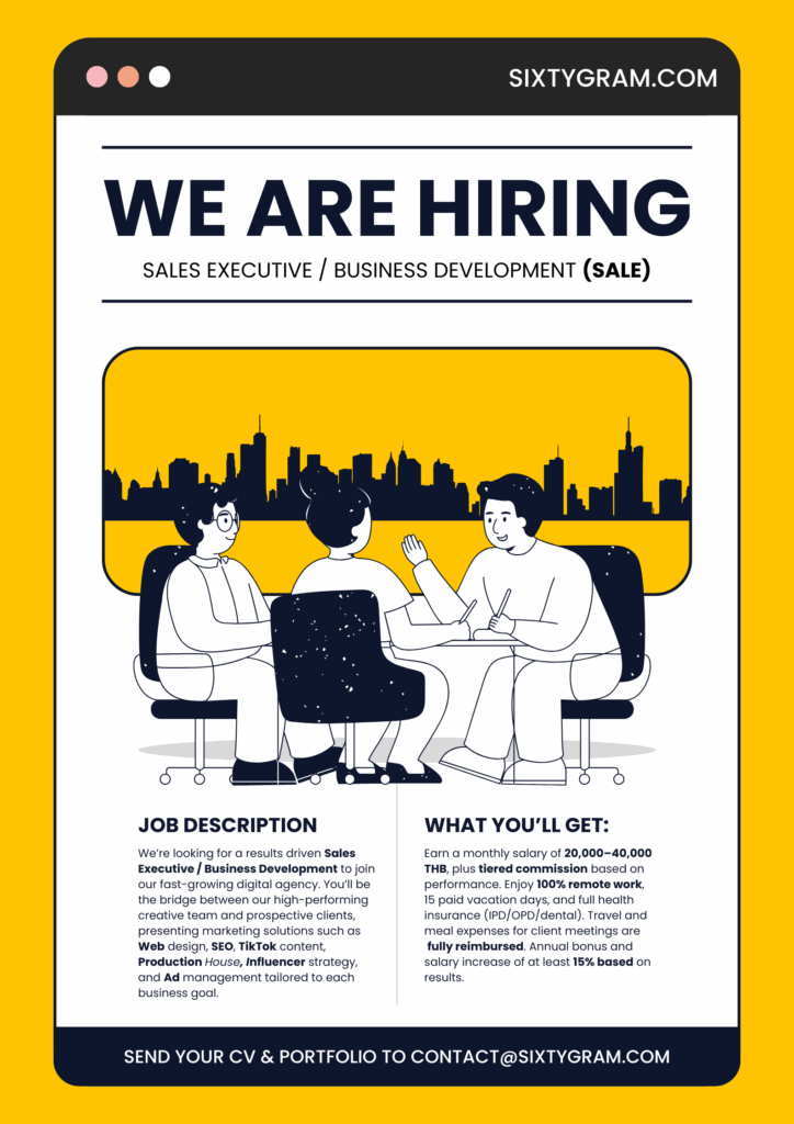 Hiring Sales Executive Poster