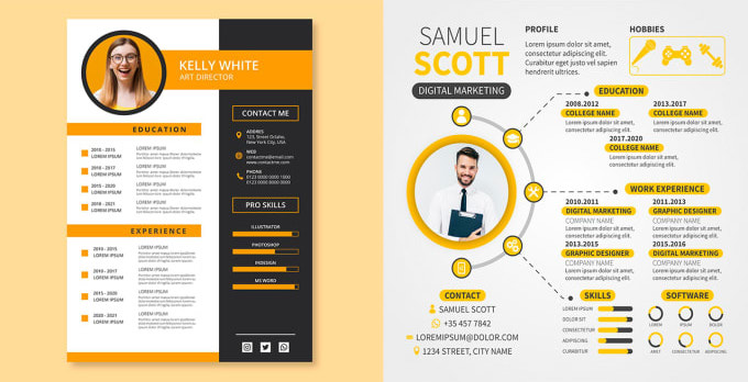 ตัวอย่าง Infographic Resume