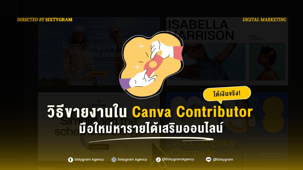 วิธีขายงานใน Canva Contributor