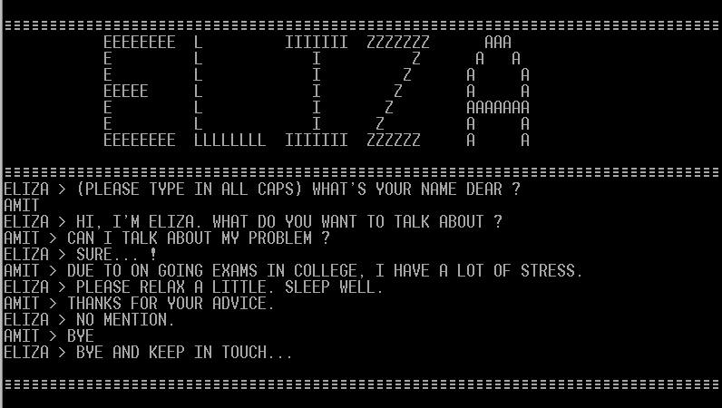 Eliza chatbot