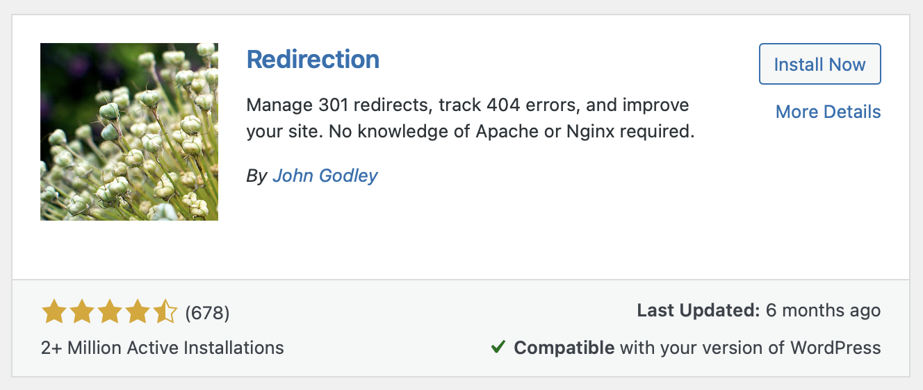 plugins redirection 301 redirect plugin